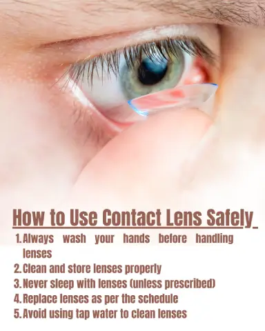 How to use contact lens safely